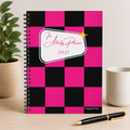 2027 Activity Planner Coil/Spiral (Pink/Black Checkers)