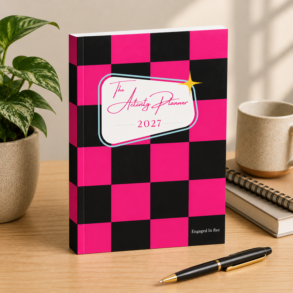 2027 Activity Planner – Perfect Bound (50's Pink and Black)
