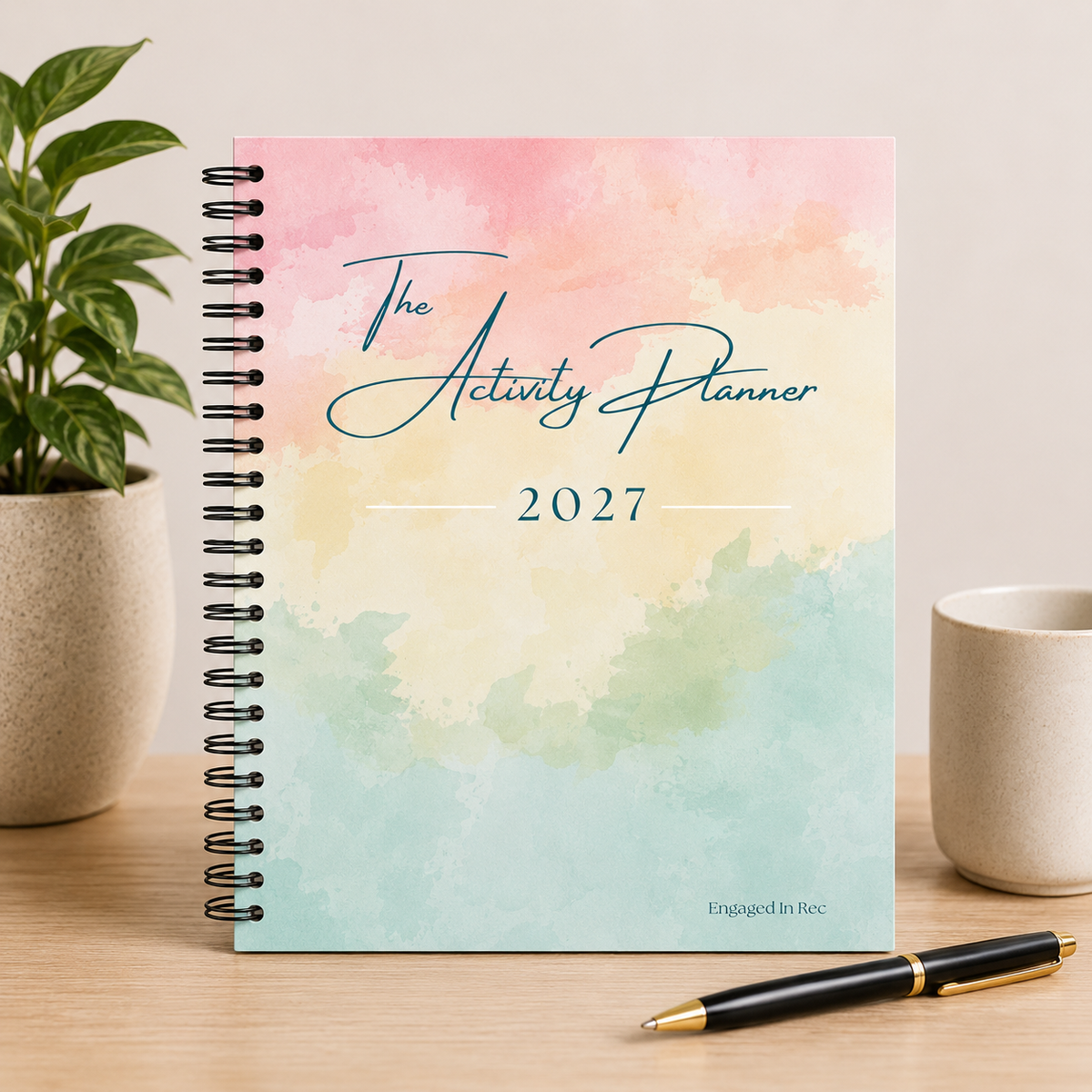 2027 Activity Planner Coil/Spiral (Watercolor)