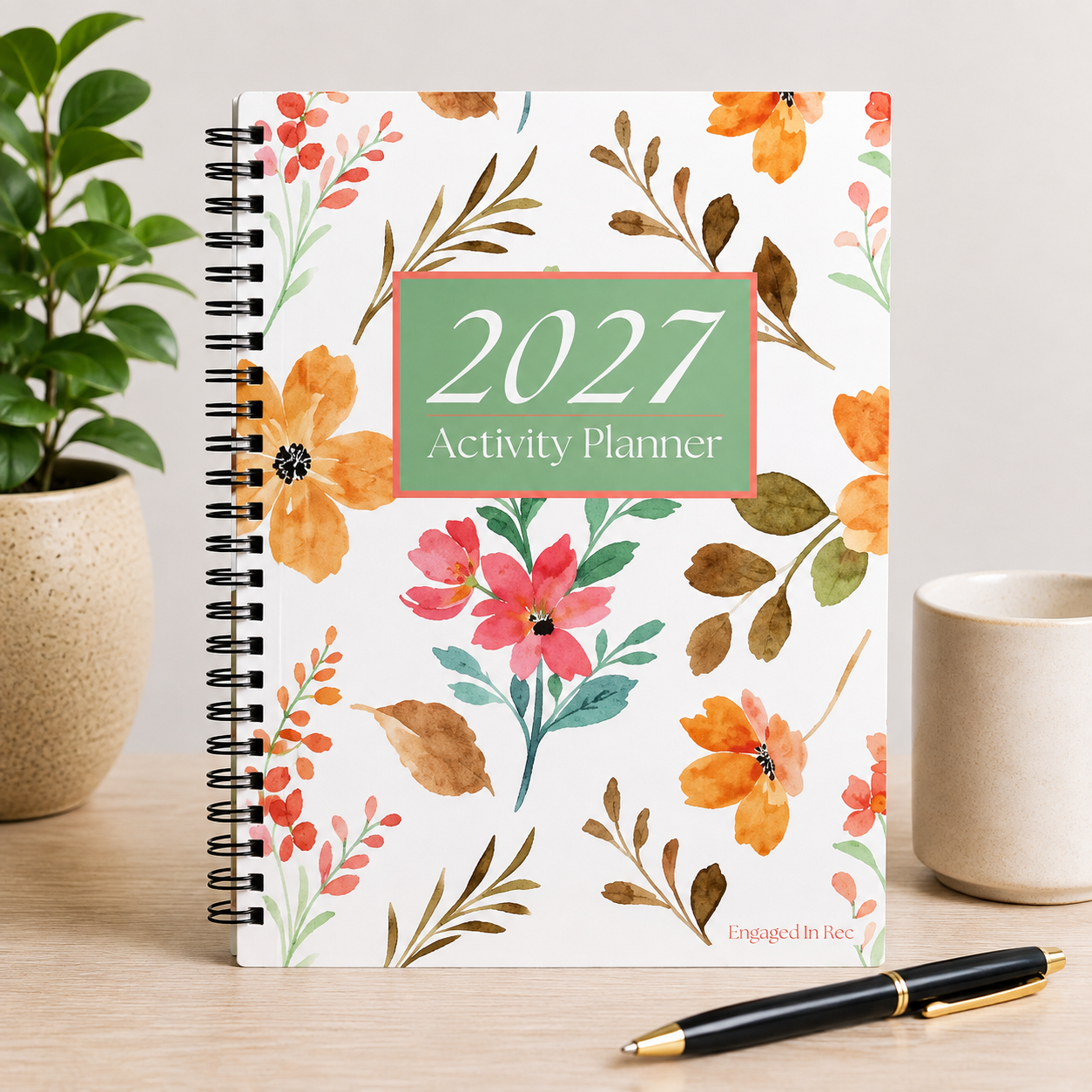 2027 Activity Planner Coil/Spiral (Flowers)